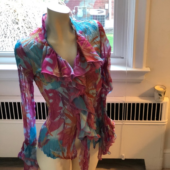 Crinkle blouse by MK Solo - Picture 2 of 4